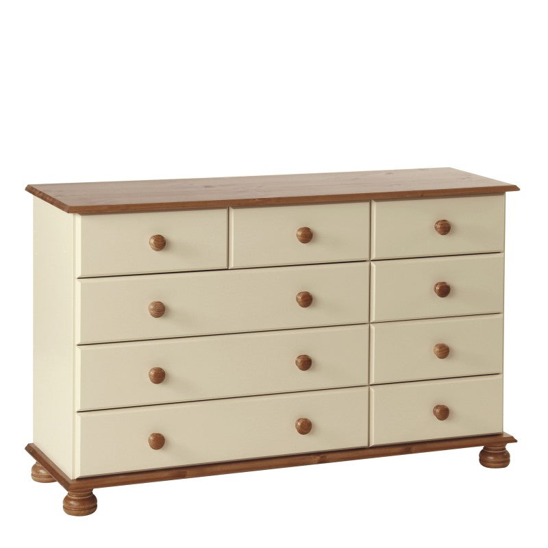 Copenhagen 2 + 3 + 4 Drawer Extra wide chest in Cream/Pine