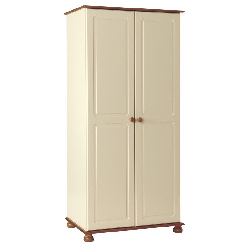 Copenhagen 2 door Wardrobe in Cream/Pine