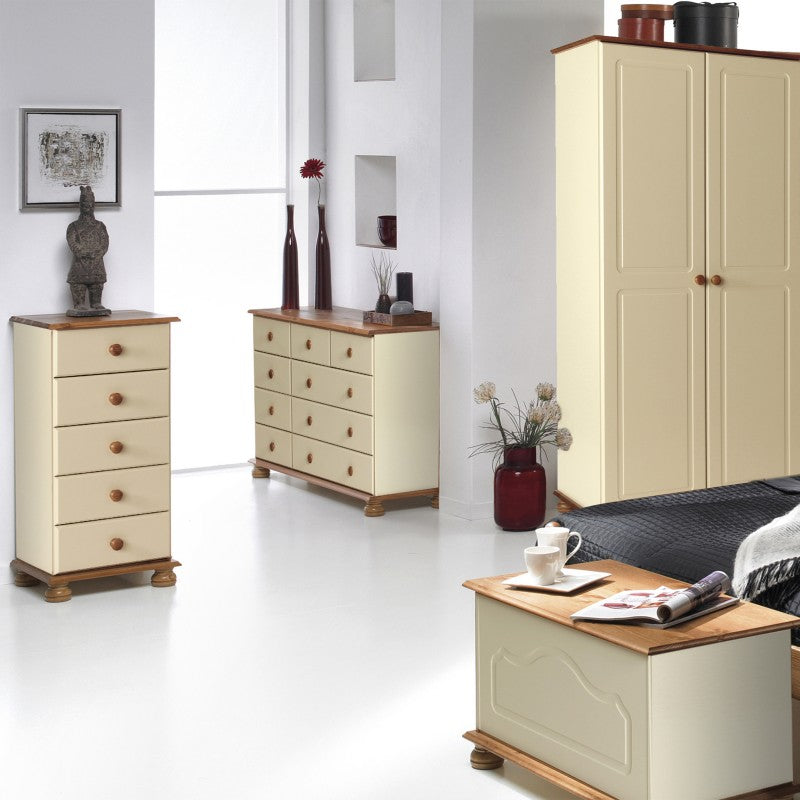 Copenhagen 2 door Wardrobe in Cream/Pine