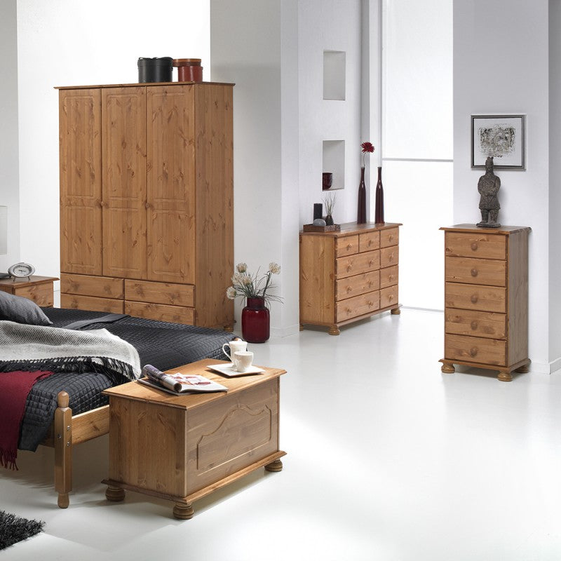 Copenhagen 3 Door 4 Drawer Wardrobe in Pine