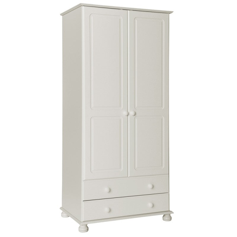 Copenhagen 2 door 2 drawer Wardrobe in White