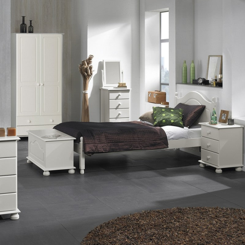 Copenhagen 2 door 2 drawer Wardrobe in White