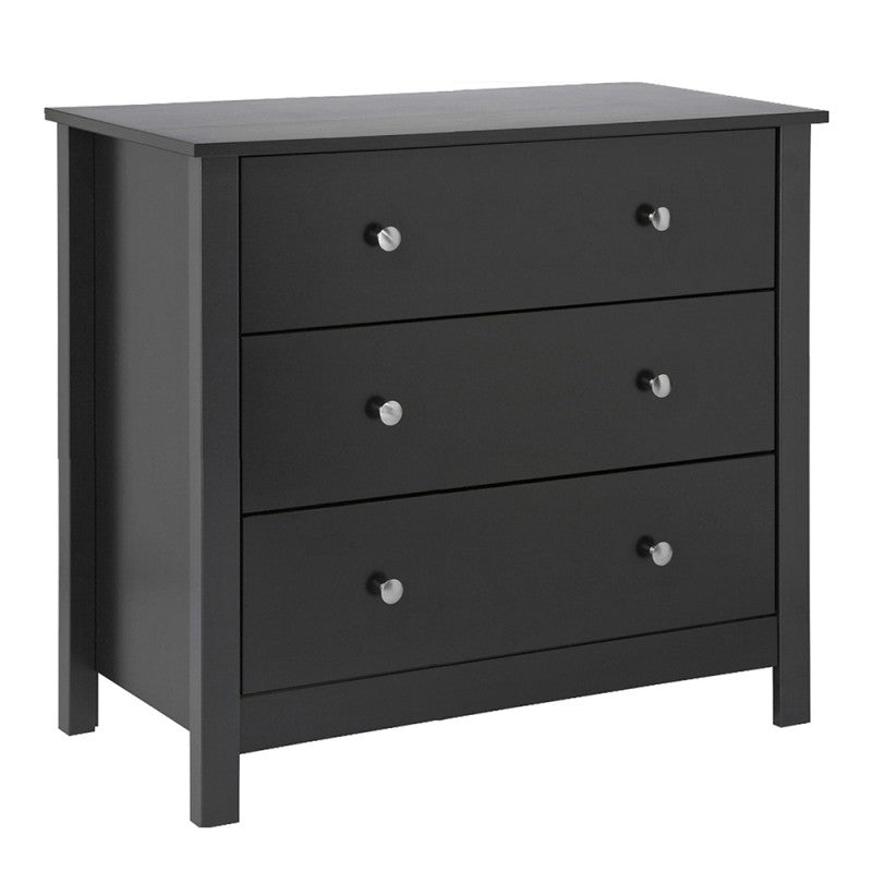 Florence chest with 3 drawers in Black