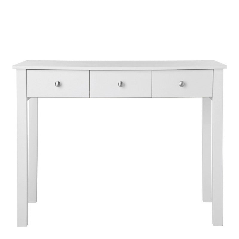 Florence Dressing Table with 3 drawers in White