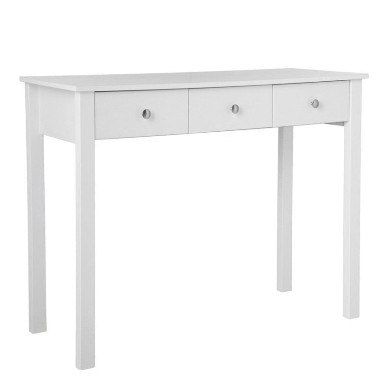 Florence Dressing Table with 3 drawers in White