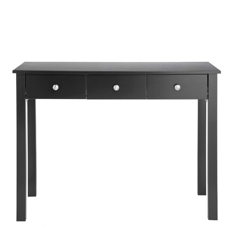 Florence Dressing Table with 3 drawers in Black