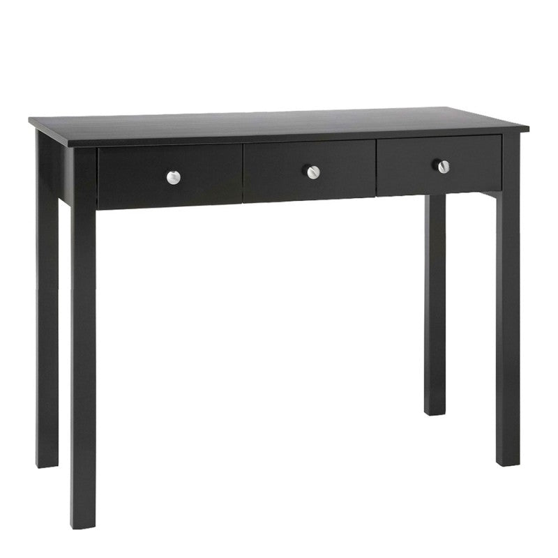 Florence Dressing Table with 3 drawers in Black