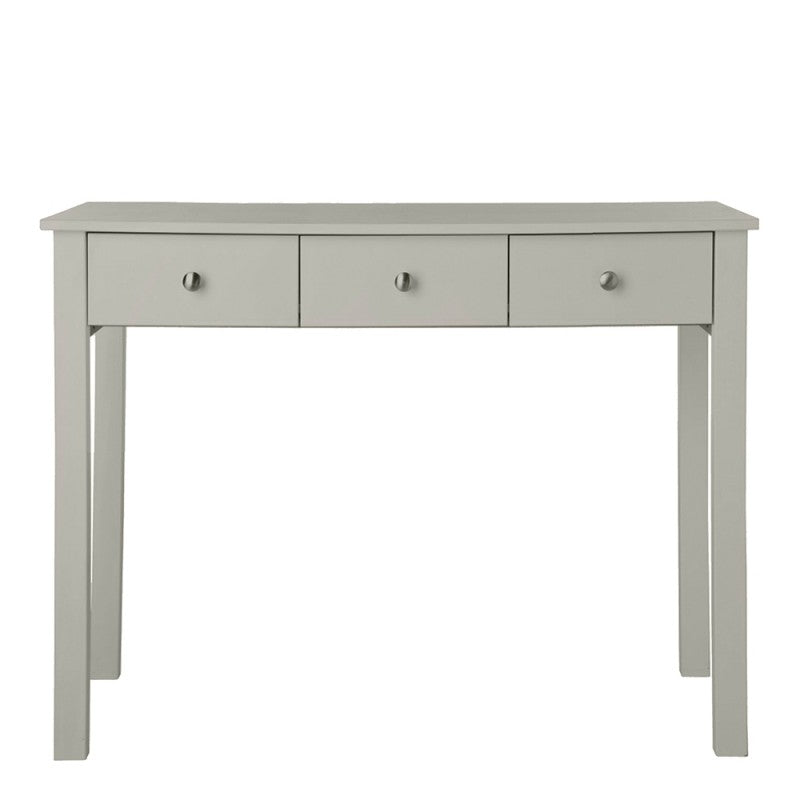 Florence Dressing Table with 3 drawers in Soft Grey