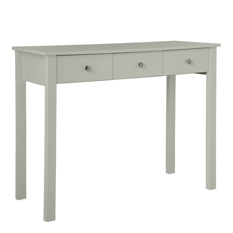 Florence Dressing Table with 3 drawers in Soft Grey