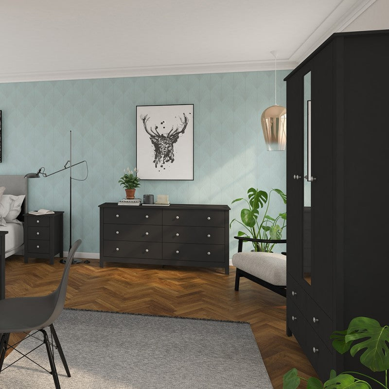 Florence 4+2 chest in Black