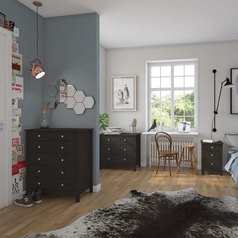 Florence 4+2 chest in Black
