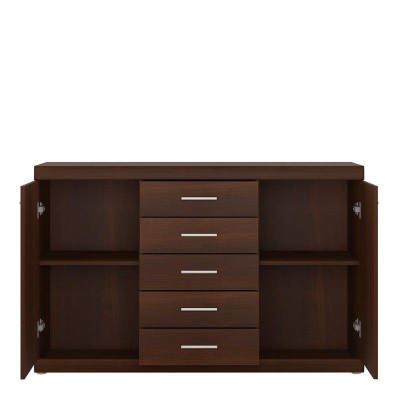 Imperial 2 Door 5 Drawer Sideboard in Dark Mahogany Melamine