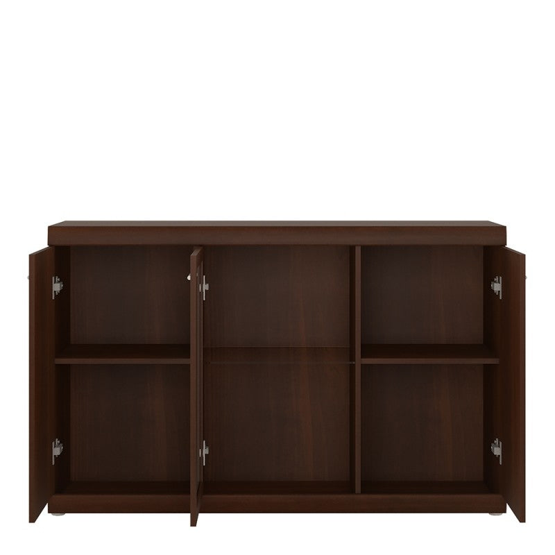 Imperial 3 Door Glazed Sideboard in Dark Mahogany Melamine