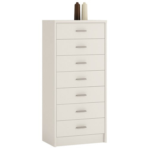 4 You 7 drawer narrow chest in Pearl White