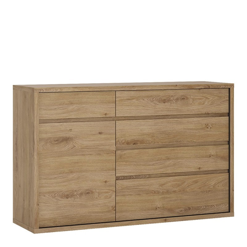 Shetland 1 Door 5 drawer cupboard  in Shetland Oak