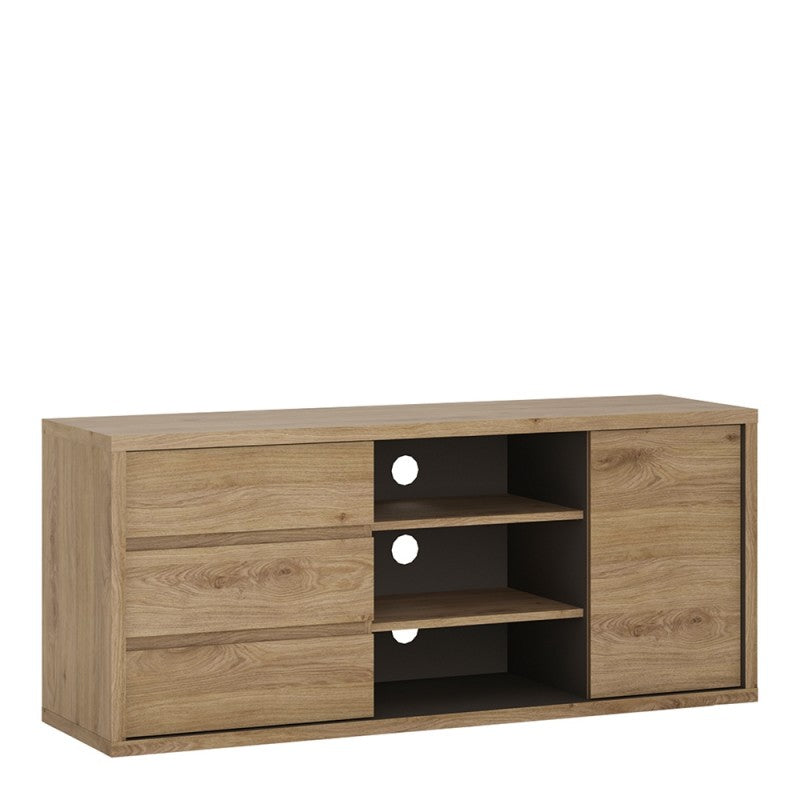 Shetland 1 Door 3 drawer TV cabinet  in Shetland Oak