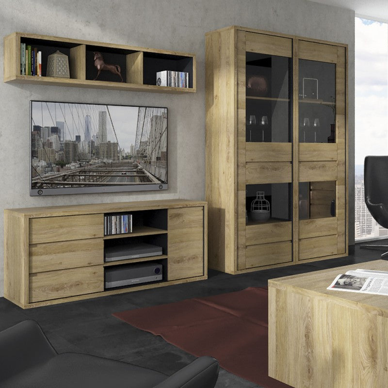Shetland Wide wall shelf  in Shetland Oak