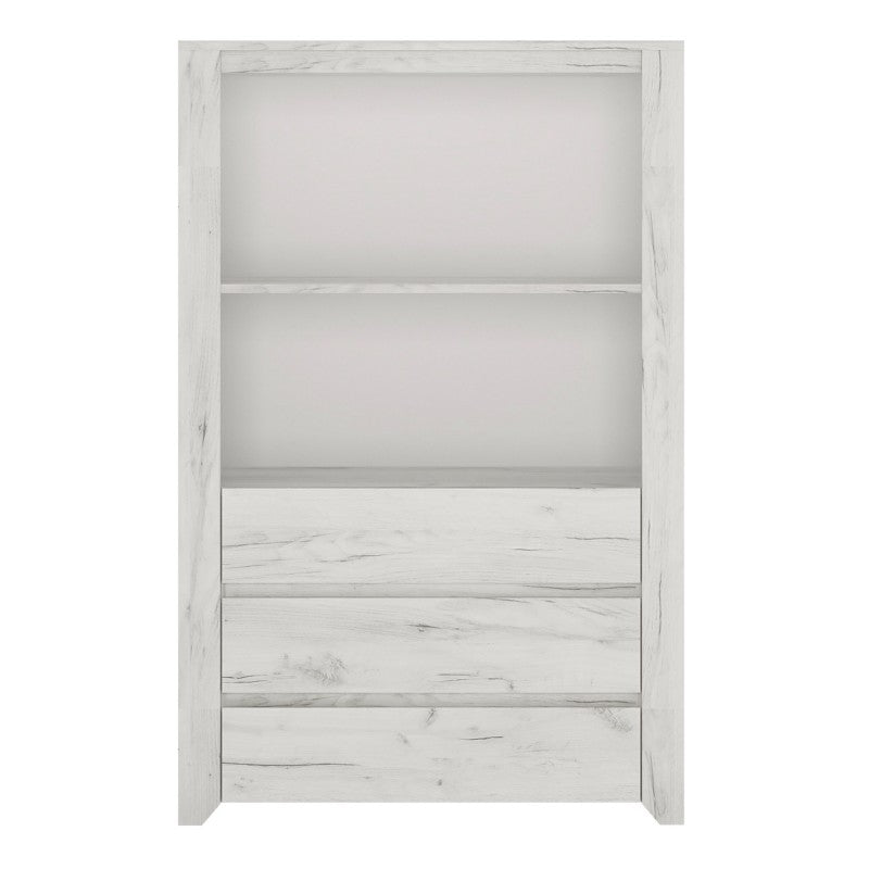 Angel 3 Drawer Cupboard with Open Shelf