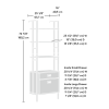 Hythe Wall Mounted 4 Shelf Bookcase With Door