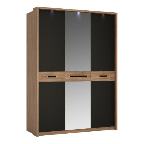 Monaco 3 door wardrobe with mirror door