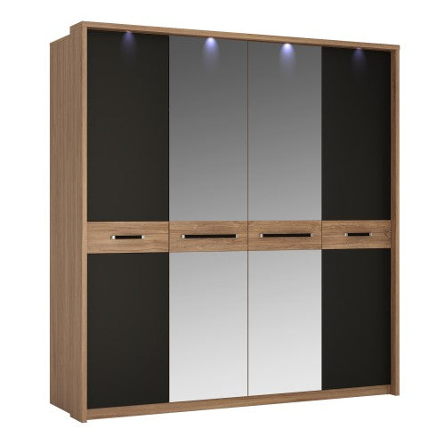 Monaco 4 door wardrobe with mirror doors