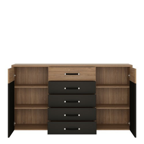 Monaco 2 door 5 drawer wide cupboard