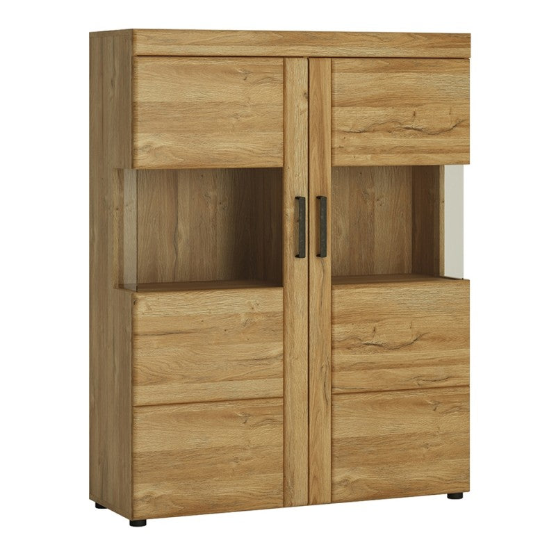Cortina Low wide 2 door display cabinet
