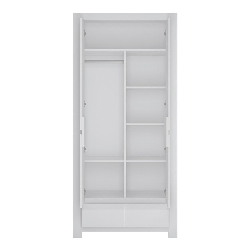 Novi 2 Door Wardrobe in Alpine White