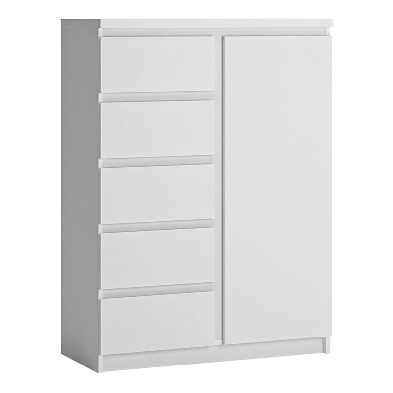 Fribo 1 door 5 drawer cabinet Alpine White