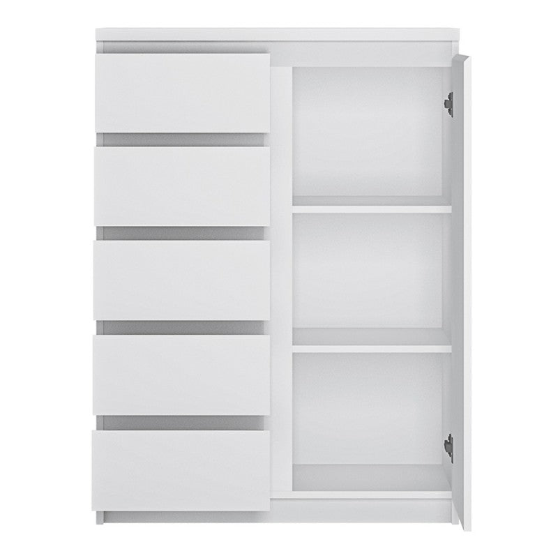 Fribo 1 door 5 drawer cabinet Alpine White