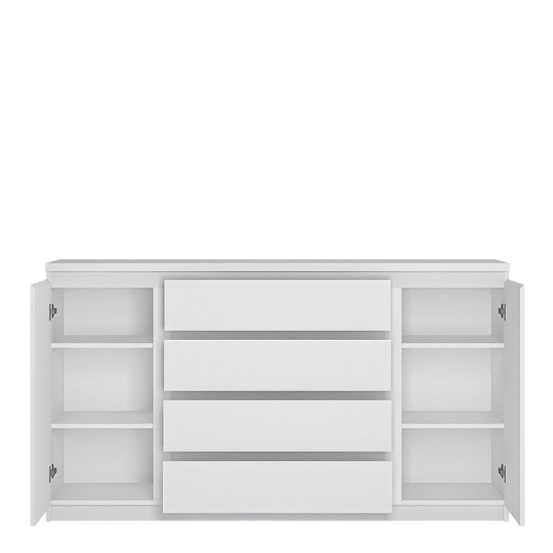 Fribo 2 door 4 drawer wide sideboard Alpine White