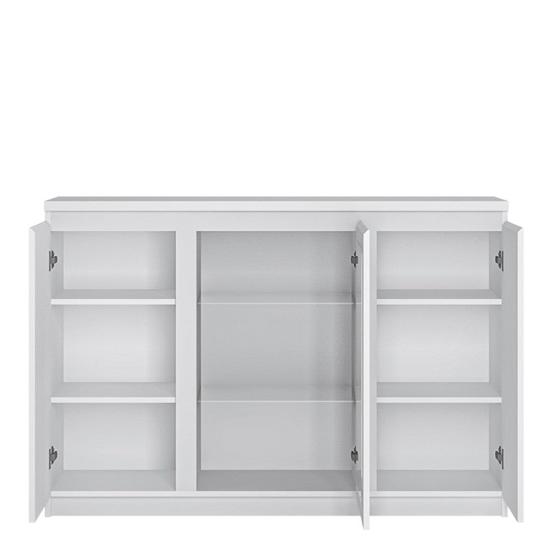 Fribo 3 door sideboard (Glazed centre) Alpine White