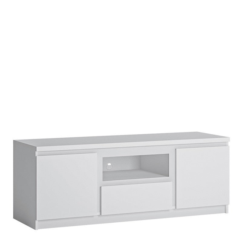 Fribo  2 door 1 drawer 136 cm wide TV cabinet Alpine White