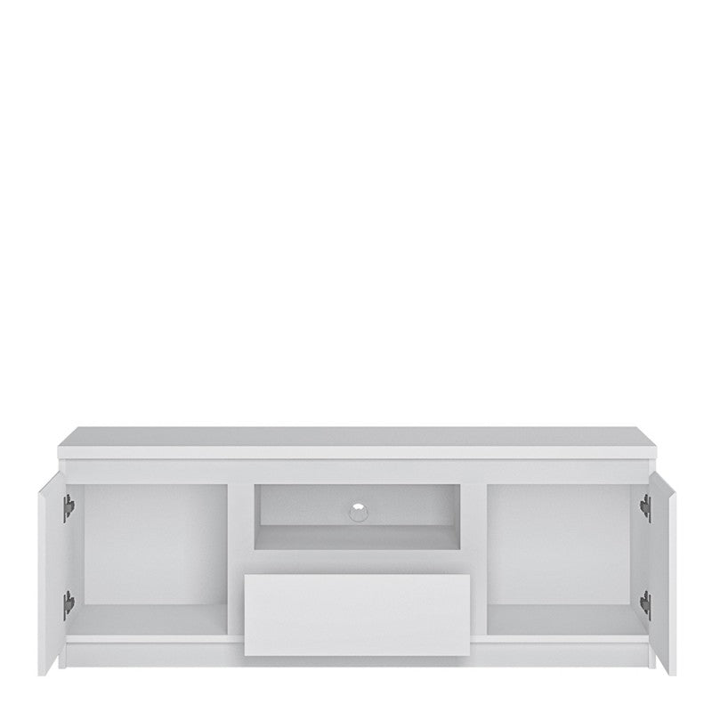 Fribo  2 door 1 drawer 136 cm wide TV cabinet Alpine White