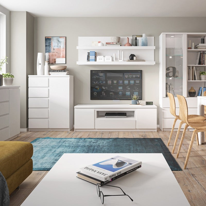 Fribo 136 cm wide wall shelf Alpine White