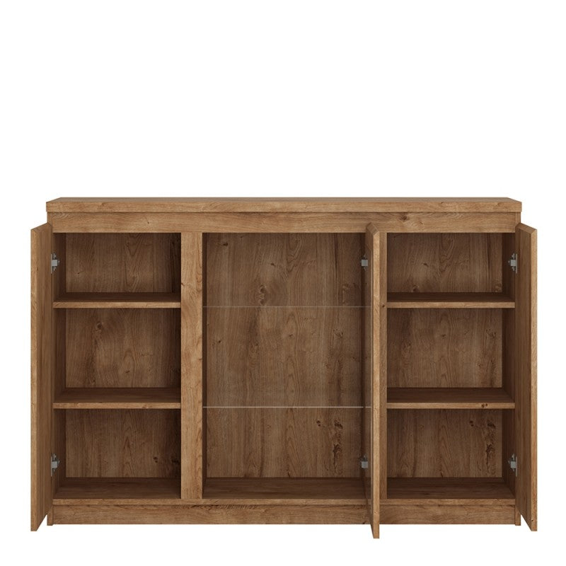 Fribo 3 door sideboard (Glazed centre) Golden Ribbeck Oak