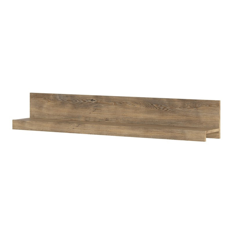 Rapallo 135 cm wide wall shelf in Chestnut