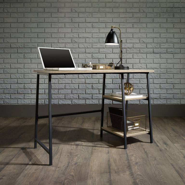 Industrial Style Bench Desk (Charter Oak Finish)