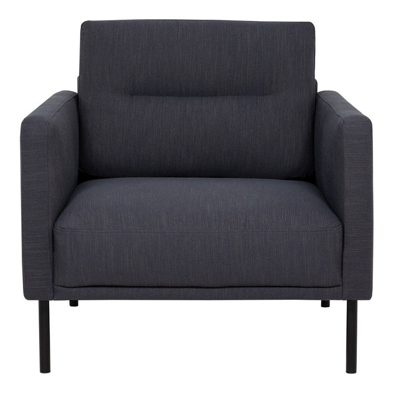 Larvik Armchair - Soul Anthracite, Black Legs