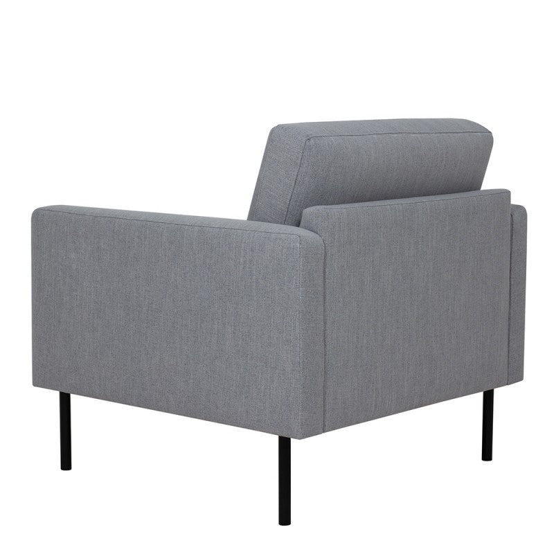 Larvik Armchair - Soul Grey, Black Legs