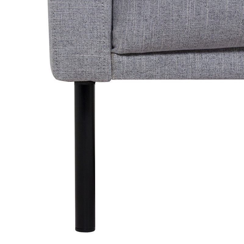 Larvik 3 Seater Sofa - Soul Grey, Black Legs
