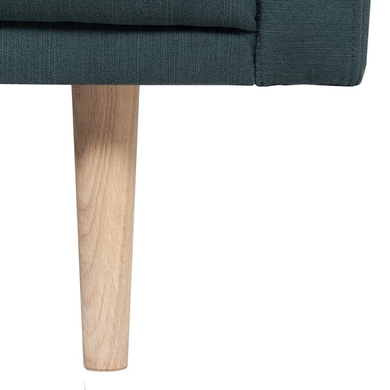 Larvik 3 Seater Sofa - Soul Dark Green, Oak Legs