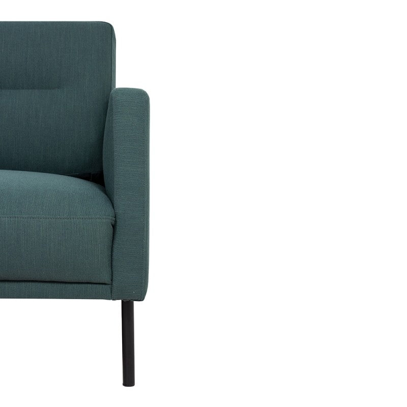 Larvik 3 Seater Sofa - Soul Dark Green, Black Legs