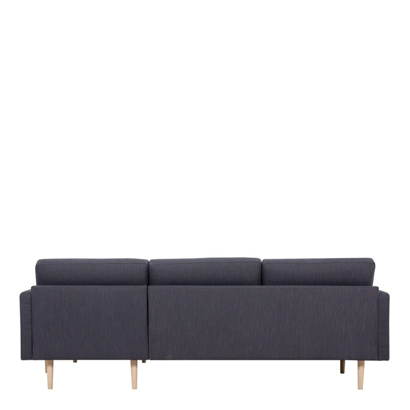 Larvik Chaiselongue Sofa - Soul Anthracite (RH), Oak Legs