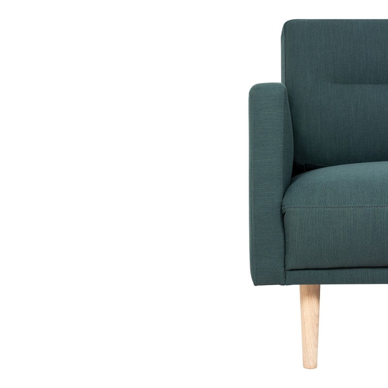 Larvik Chaiselongue Sofa - Soul Dark Green (RH)/, Oak Legs