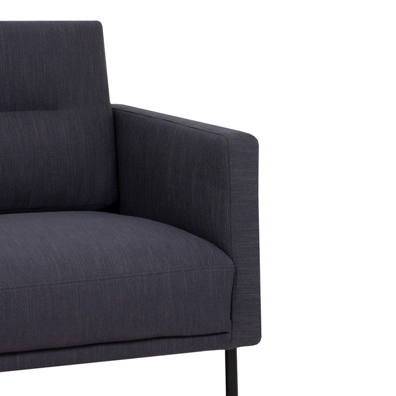 Larvik Chaiselongue Sofa - Soul Anthracite (LH), Black Legs