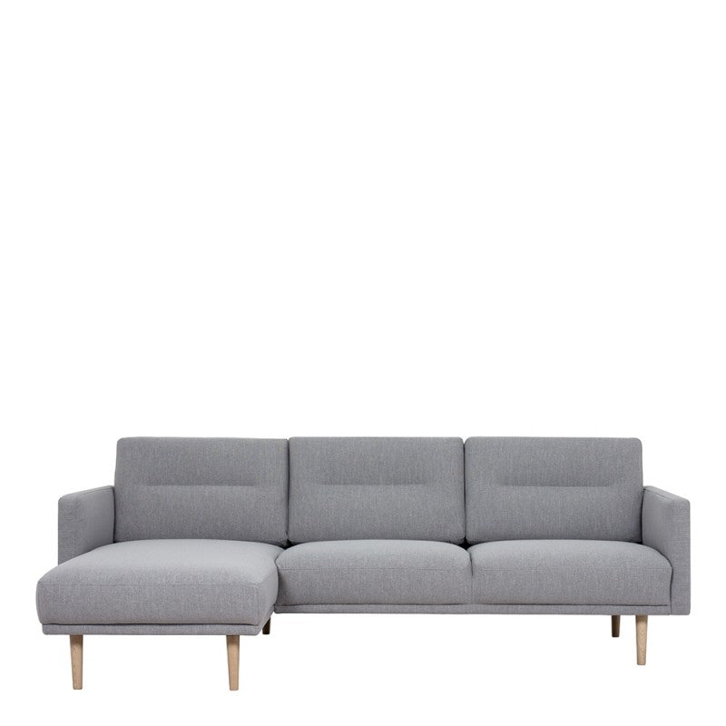 Larvik Chaiselongue Sofa - Soul Gray (LH), Oak Legs