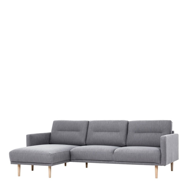 Larvik Chaiselongue Sofa - Soul Gray (LH), Oak Legs