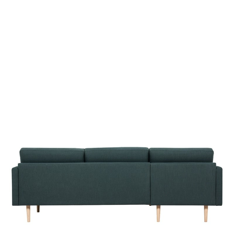 Larvik Chaiselongue Sofa - Soul Dark Green (LH), Oak Legs