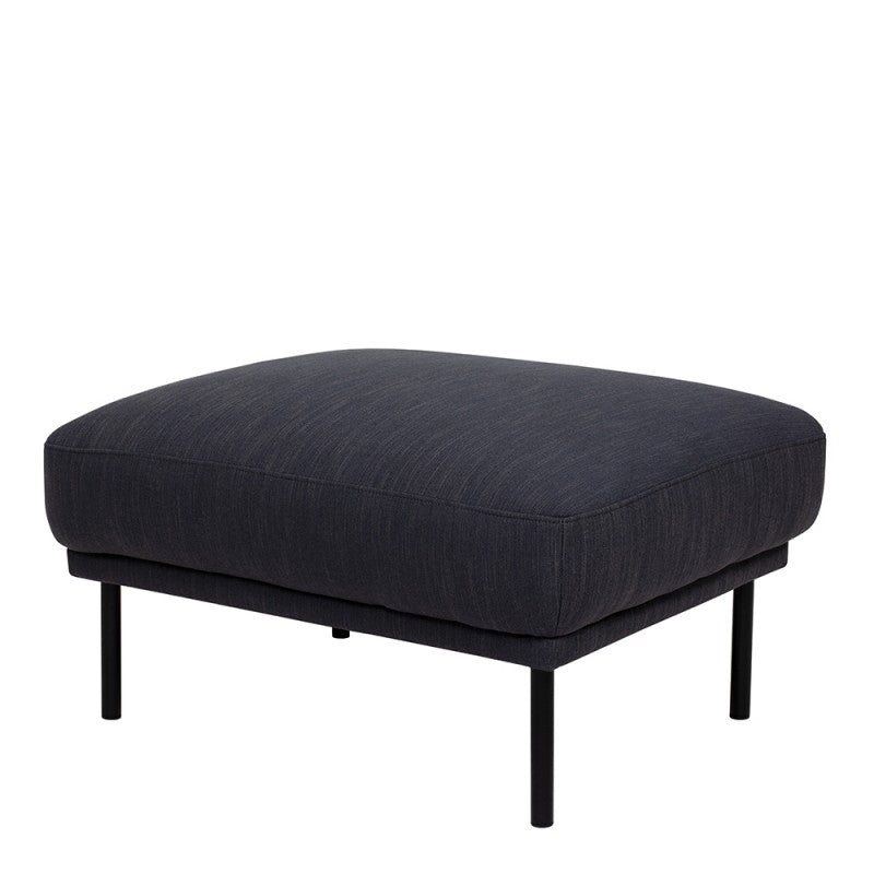 Larvik Footstool - Soul Anthracite, Black Legs